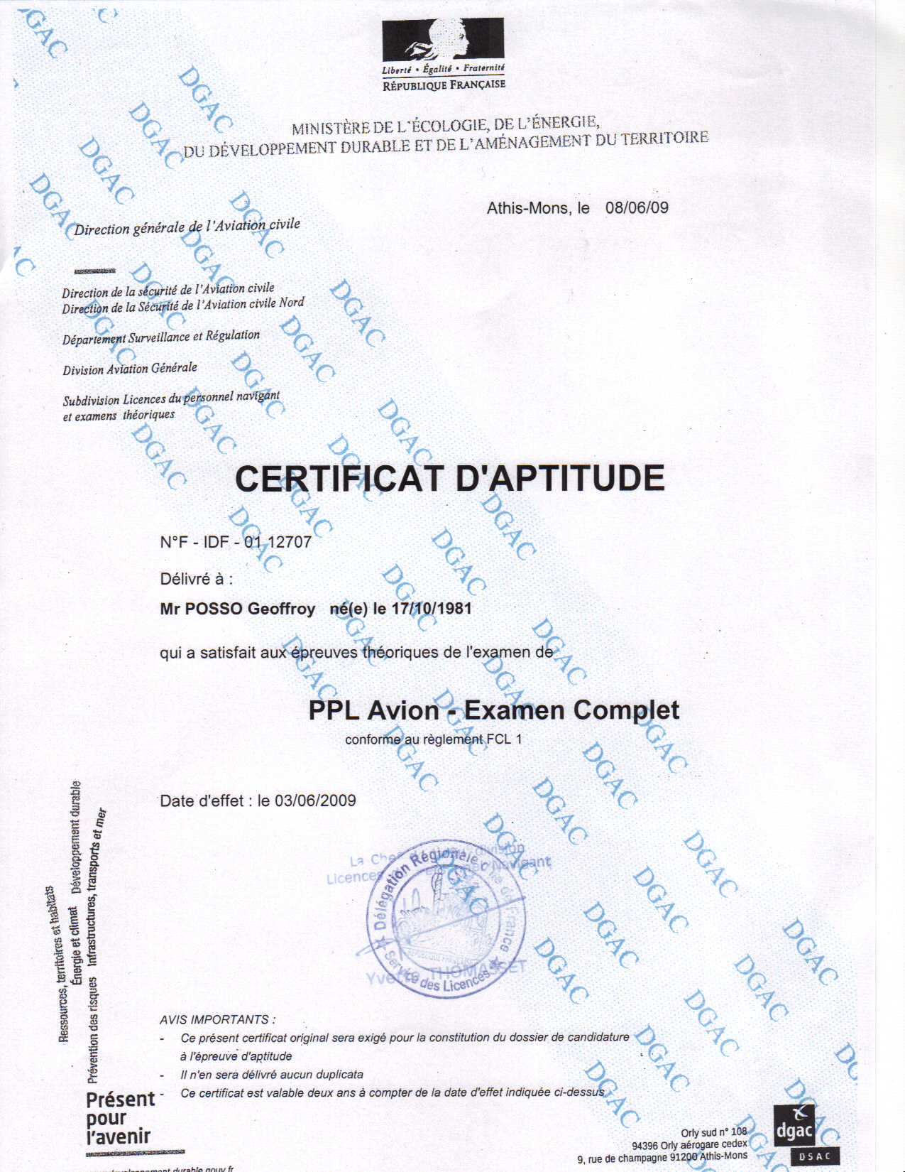 Certificat Aptitude ThÃ©orique